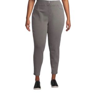 New Women’s Terra & Sky 5X Gray Mid Rise Jeggings NWT